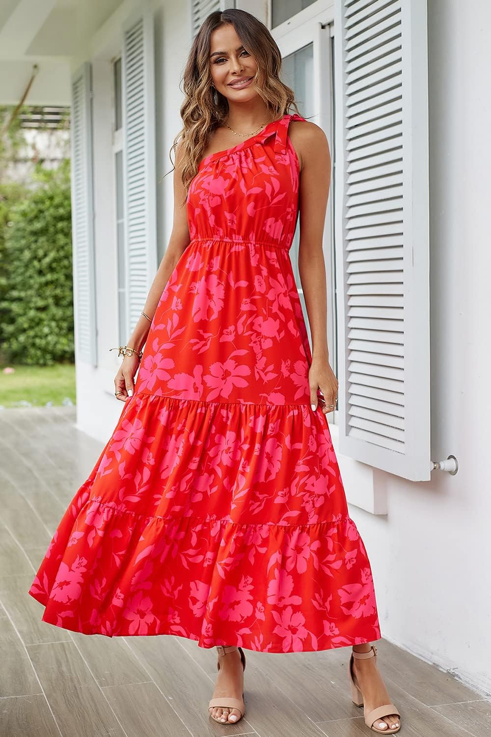 Thumbnail 4 de PRETTYGARDEN One Shoulder Maxi Dress