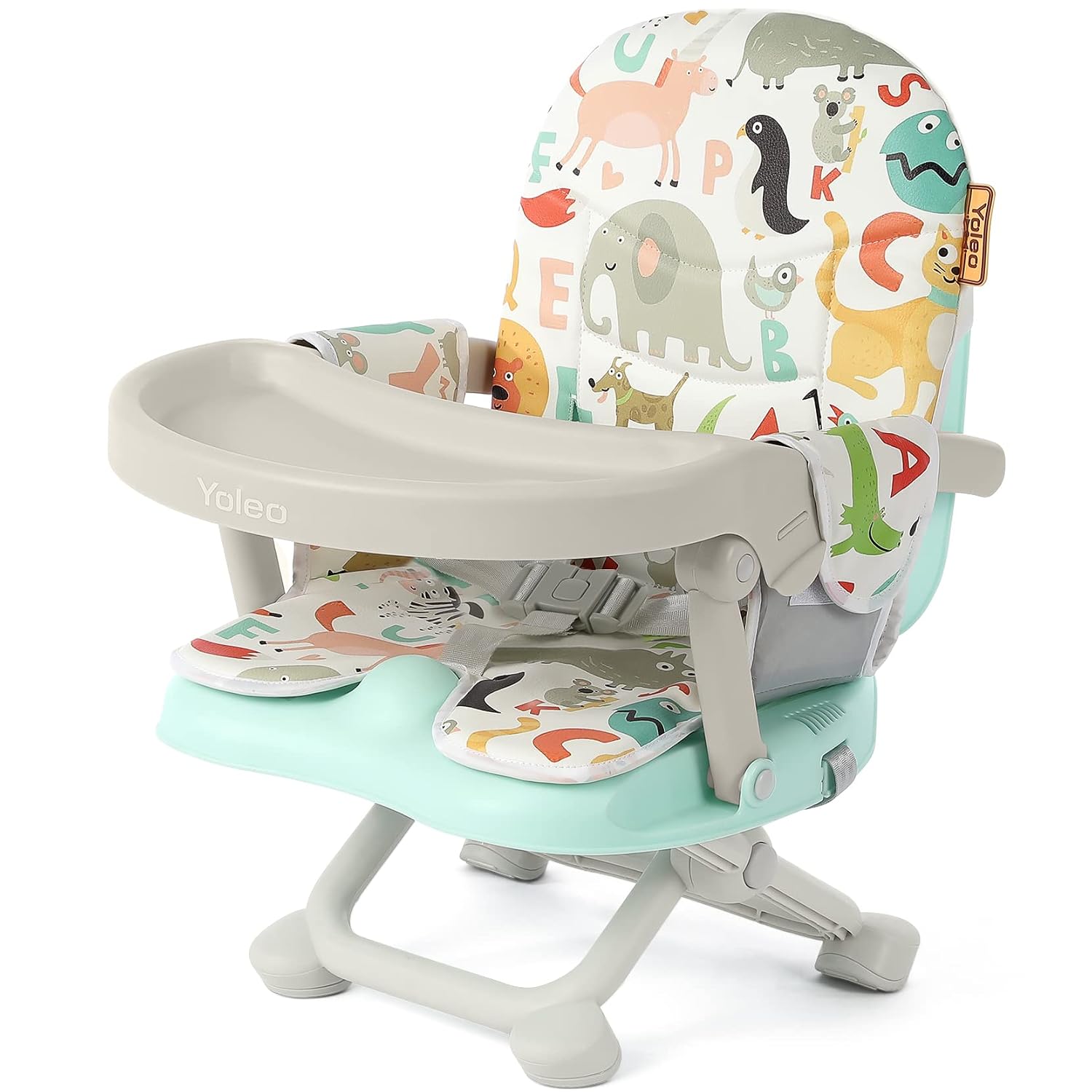 Detalle de YOLEO Baby High Chair Booster Seat, Foldable with 4 Height Settings