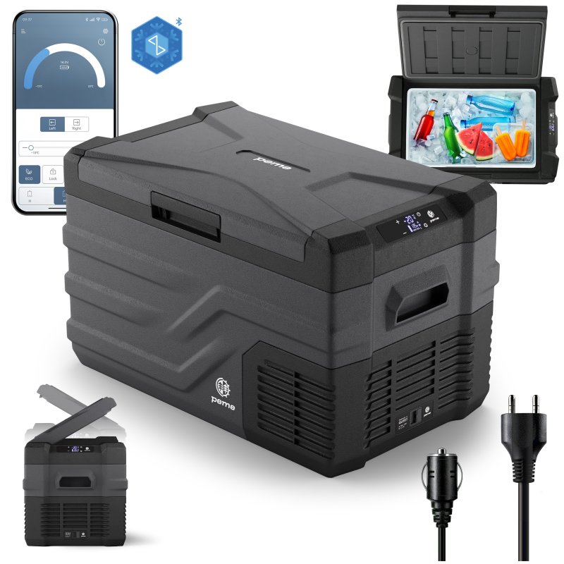 Detalle de Peme Quest 30: Nevera portátil con compresor 26,8 l en negro