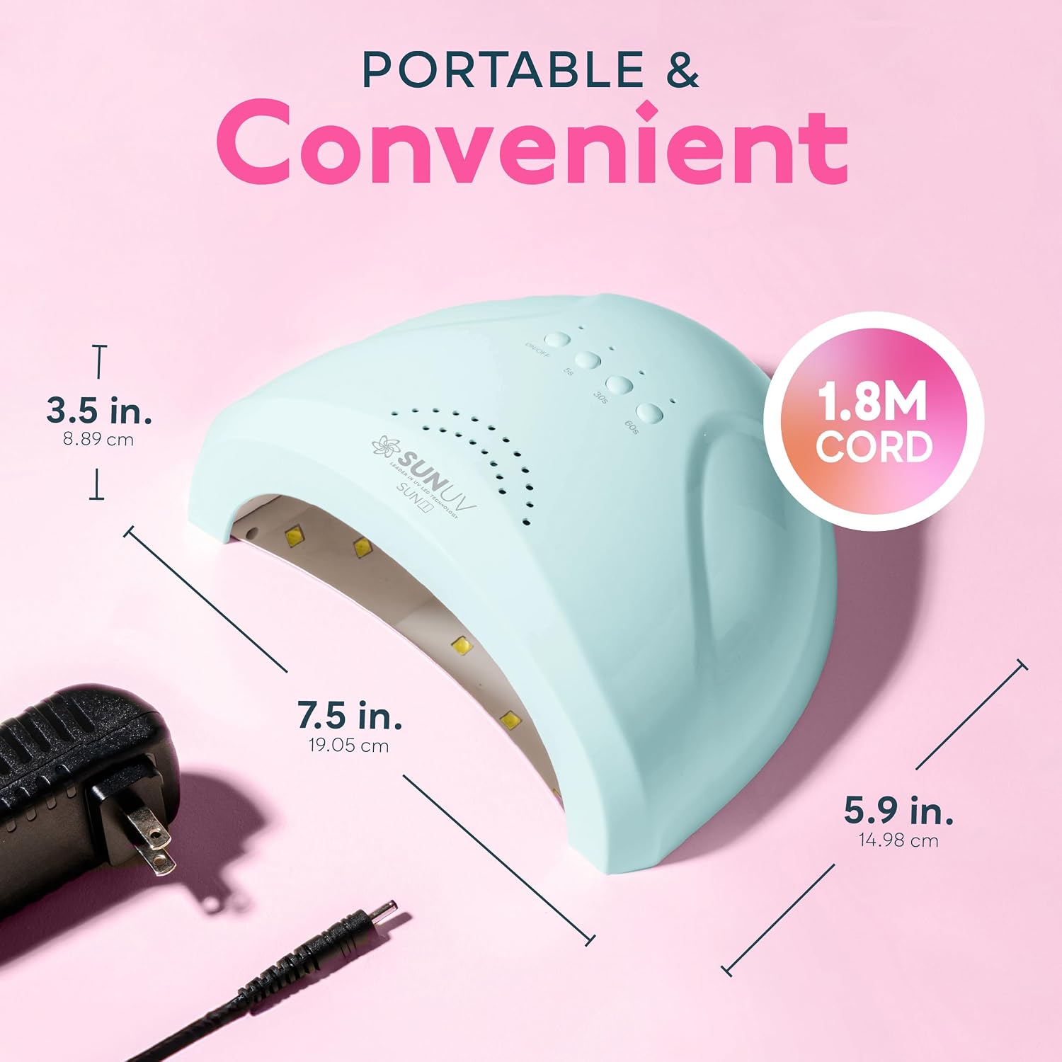 Detalle 1 de SUNUV SUNONE Blue UV LED Nail Lamp with 3 Timers and Removable Base