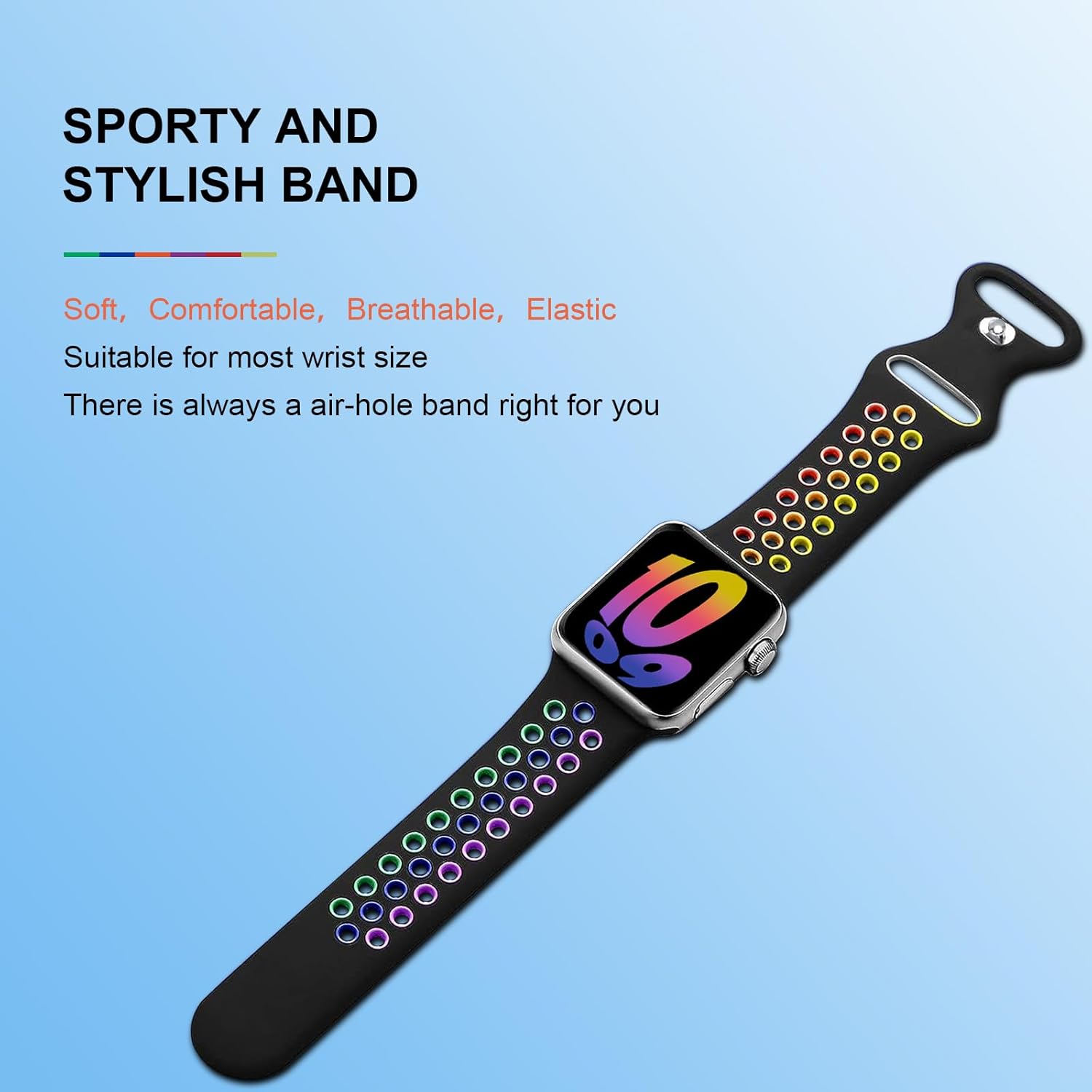 Thumbnail 3 de Sport Strap for Apple Watch (38–49mm) Silicone—Breathable, Secure & Comfortable