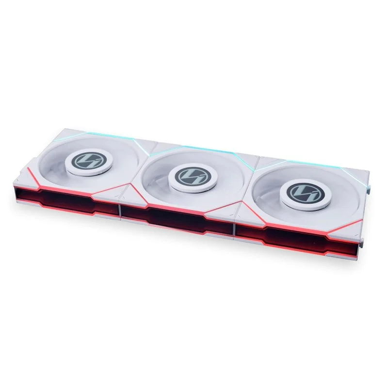 Detalle de Lian-Li Triple Pack UNI FAN TL LCD 120 mm Blanco: ventiladores con pantalla LCD personalizable