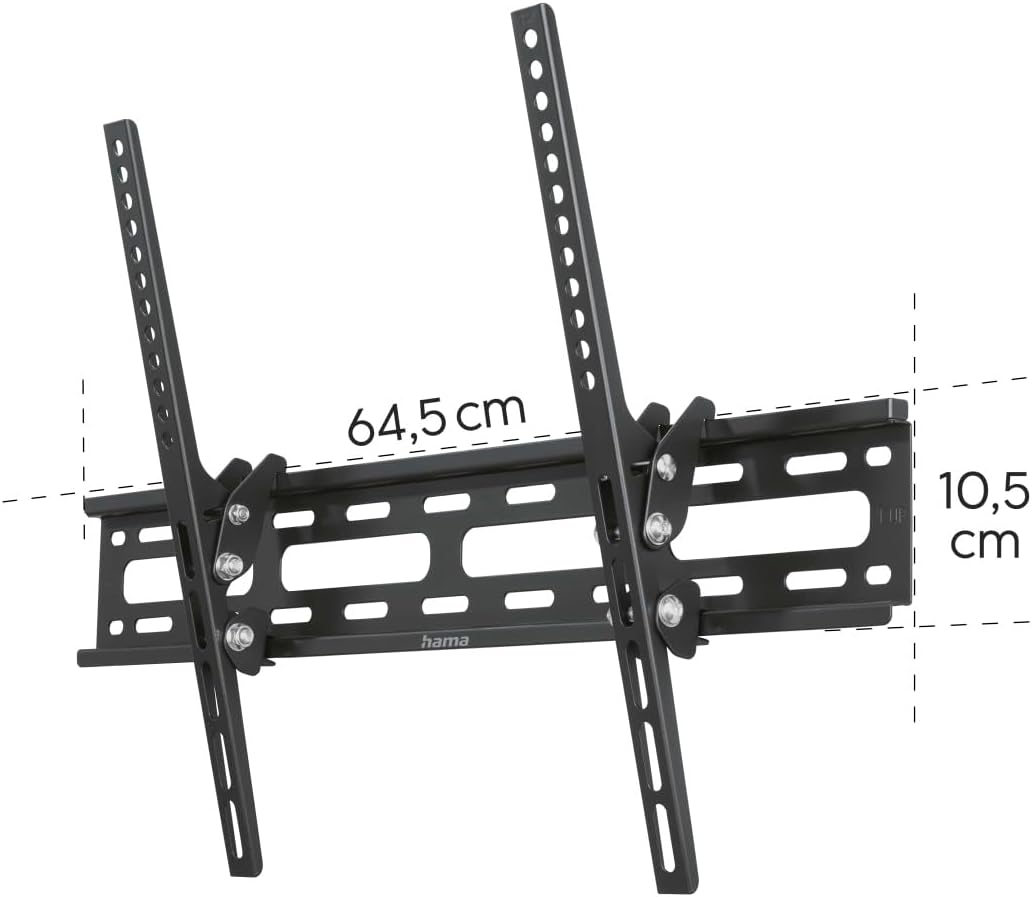 Detalle 2 de Hama TV Wandhalterung neigbar für 32–75 Zoll (VESA 50×50 bis 600×400, bis 40 kg) schwarz