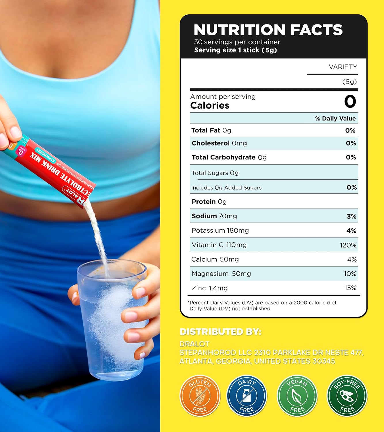 Detalle 1 de Juicy Splash Electrolyte Powder, 30 Packs