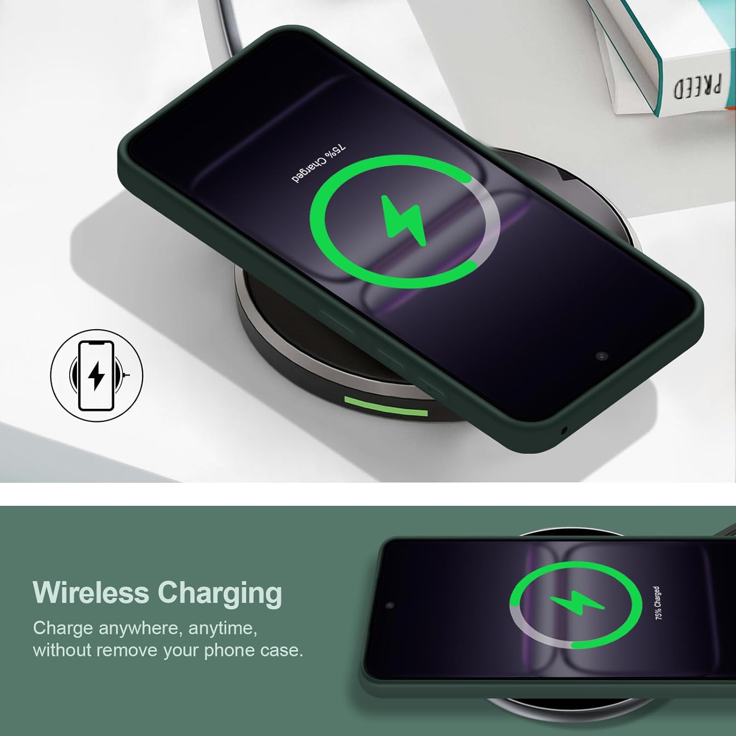 Thumbnail 6 de Btstring Hülle für OnePlus Nord CE5: Ganzkörper-Schutz aus Silikon mit weichem Mikrofaserfutter (Grün)