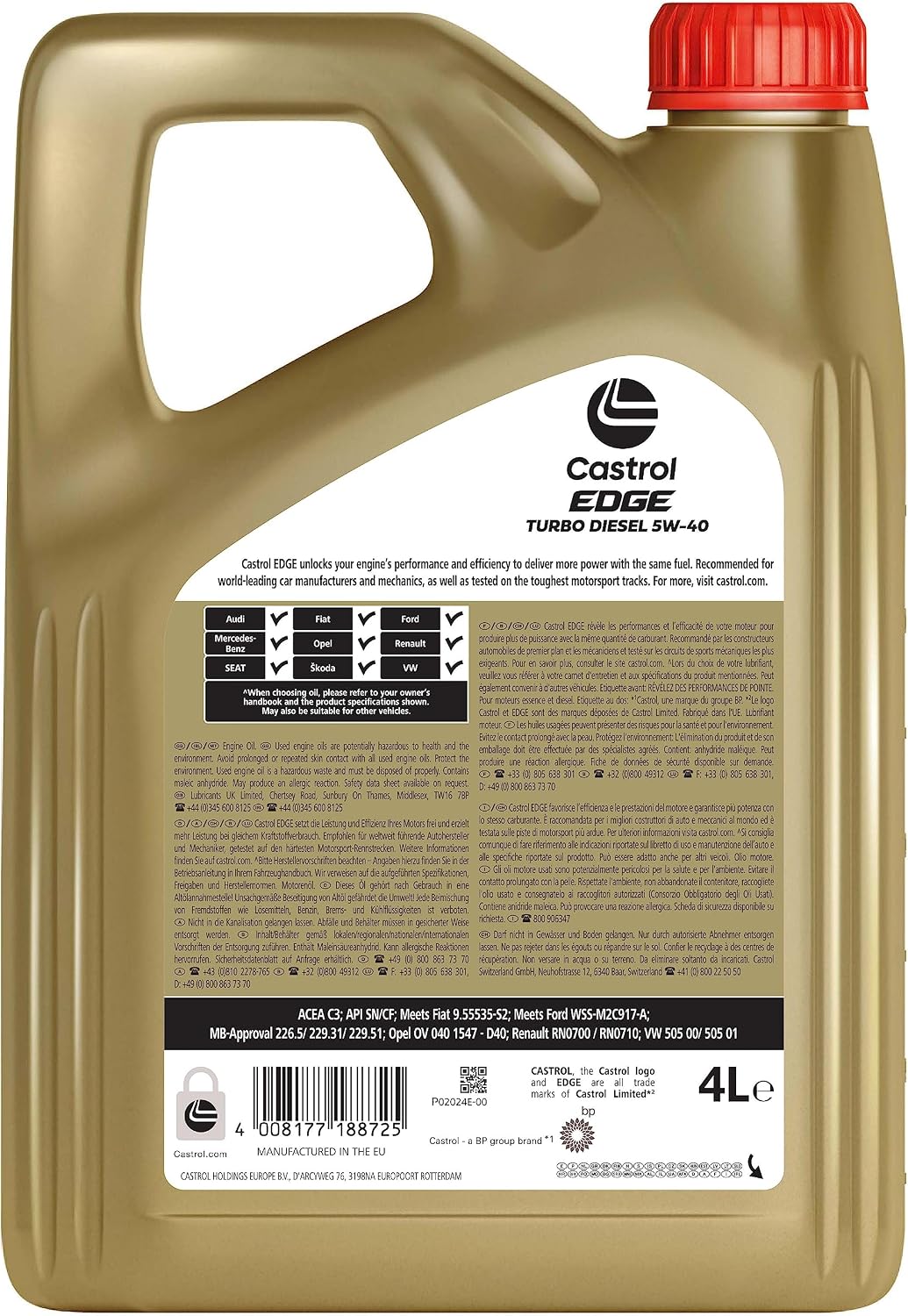 Thumbnail 1 de Castrol EDGE Turbo Diesel 5W-40 Aceite de Motor 1L