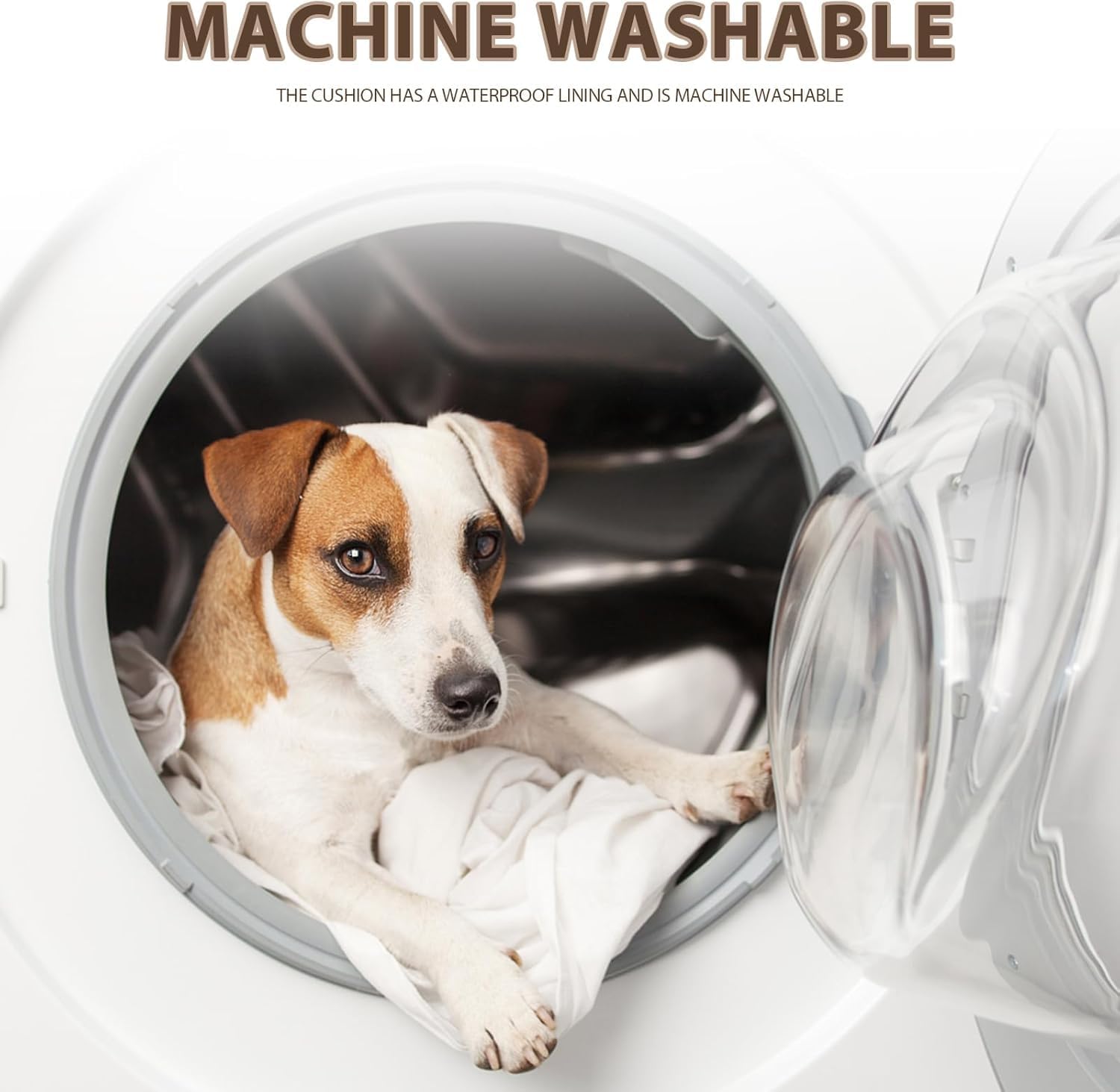 Thumbnail 5 de EMPSIGN Tapis de couchage réversible chaud et froid pour chien (89 cm), lavable avec support en mousse à alvéoles