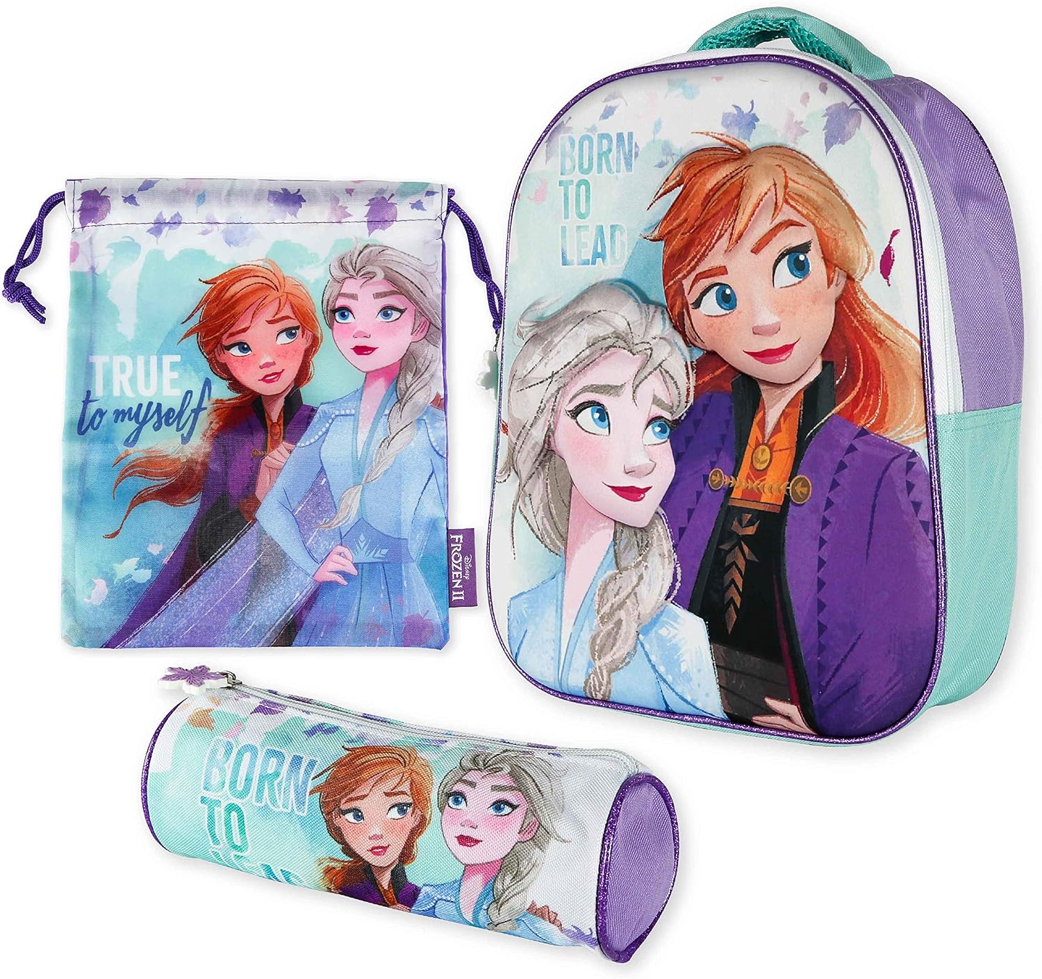 Detalle de Zaino Scuola Elementare Bambina 3D Frozen – zainetto e astuccio in set per bimbi da 3 anni