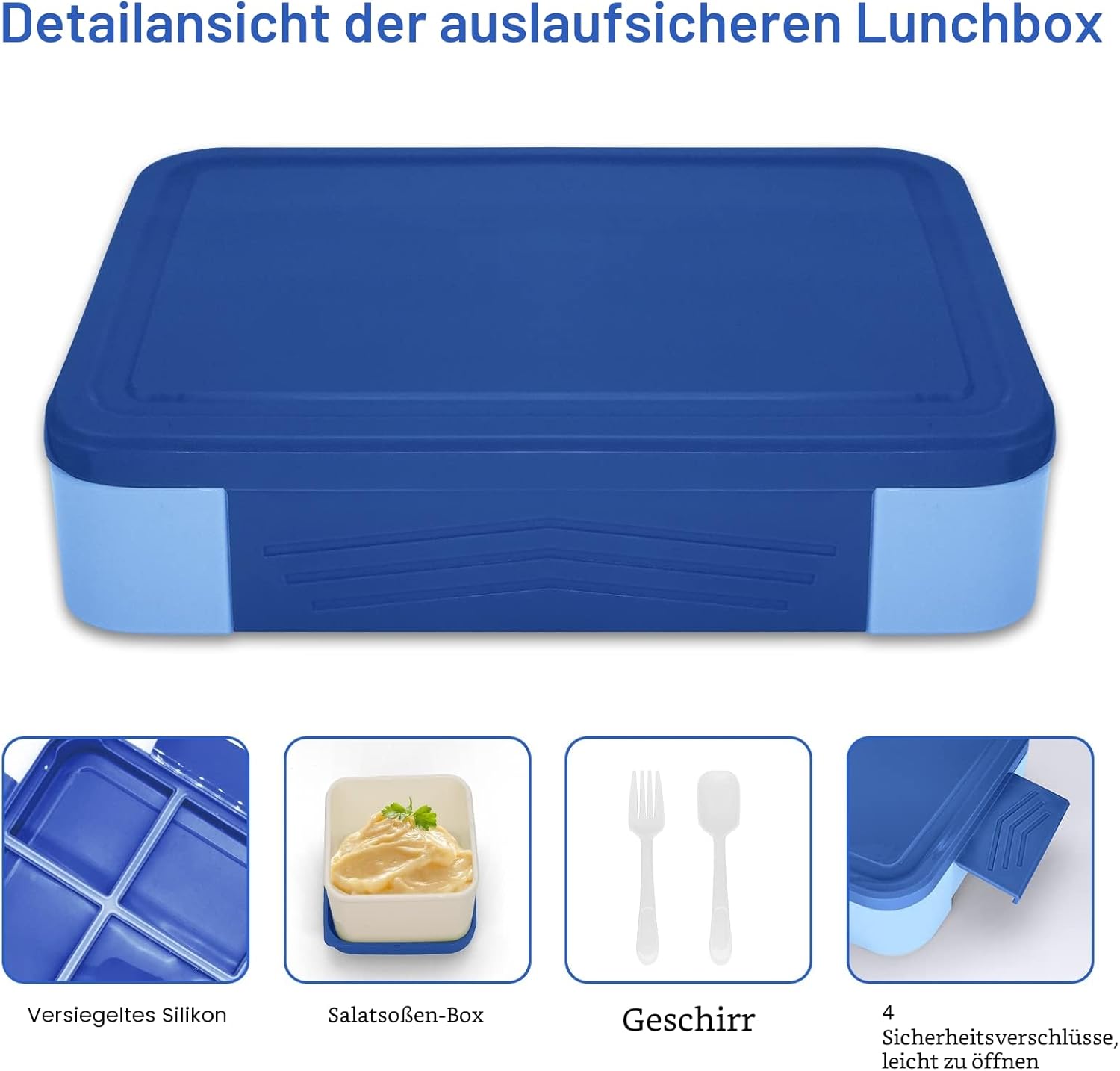 Thumbnail 1 de IJIAMY Brotdose mit Fächern Bento-Box für Kinder 🍱