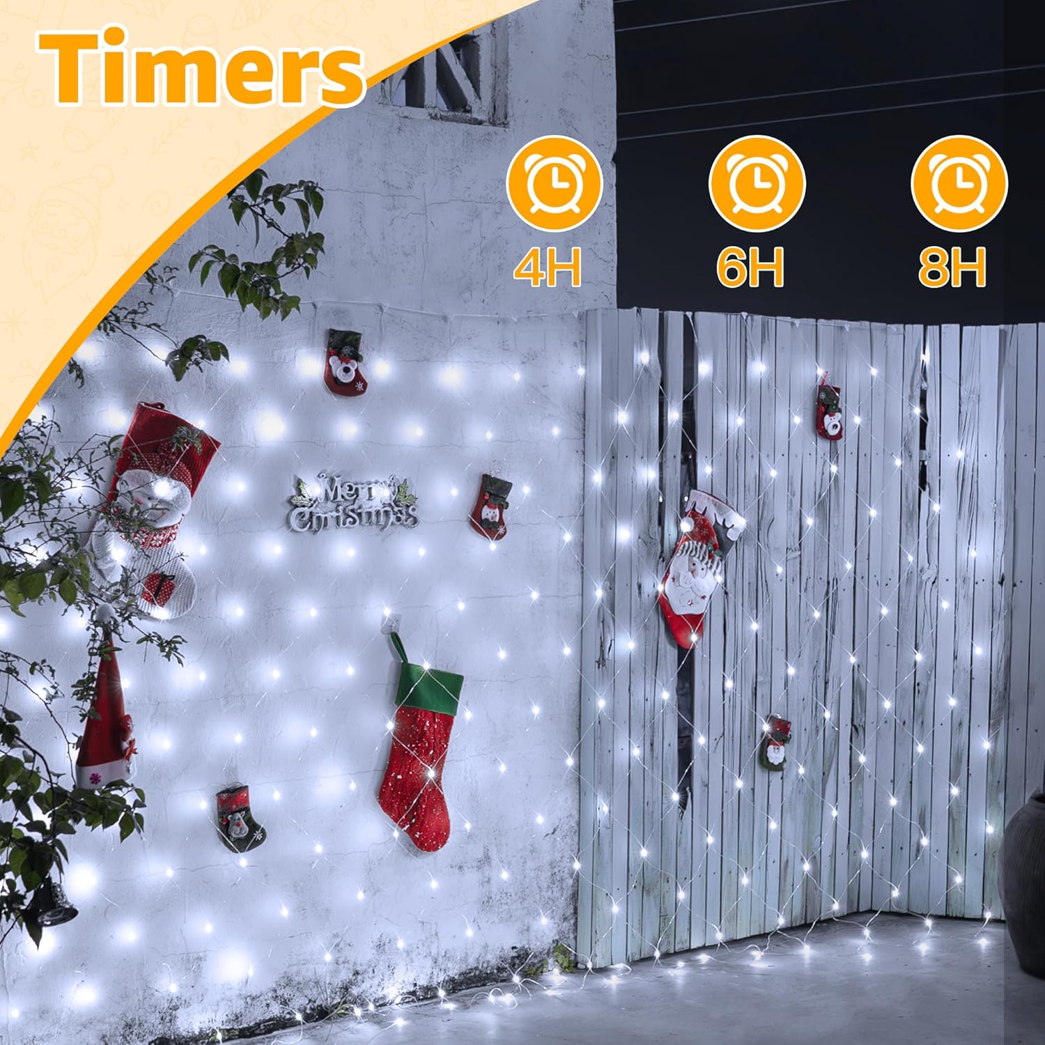 Thumbnail 6 de Ollny Net Lights Outdoor Indoor: 200 LED Mesh Fairy Lights for All‑Weather Decoration