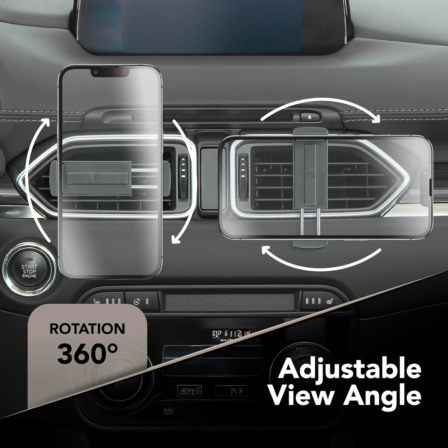 Thumbnail 3 de cellularline HANDYDRIVEK Auto-Smartphonehalter mit Klemmechanismus und 360°-Drehgelenk