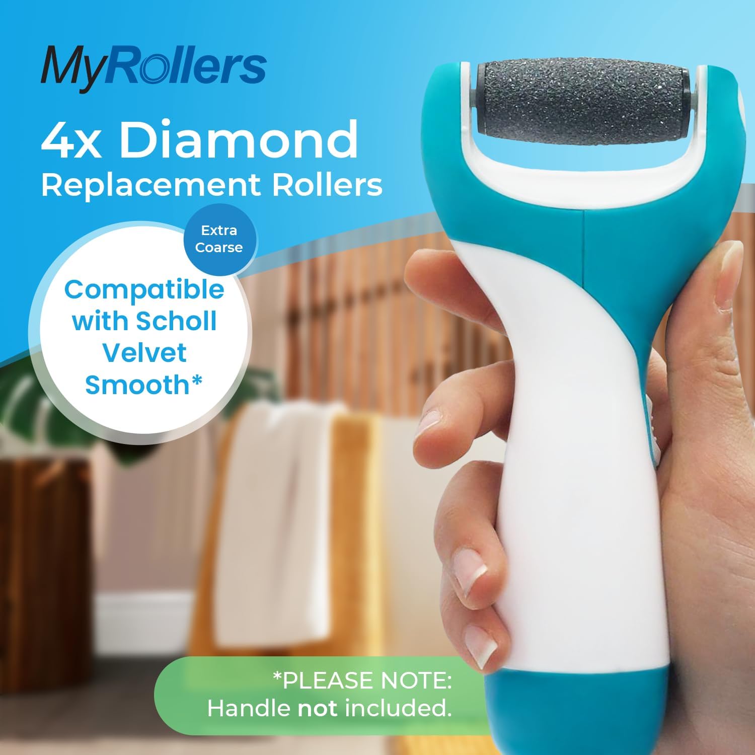 Detalle de 4 Pack Extra Coarse Roller Refills for Scholl Velvet Smooth Foot File