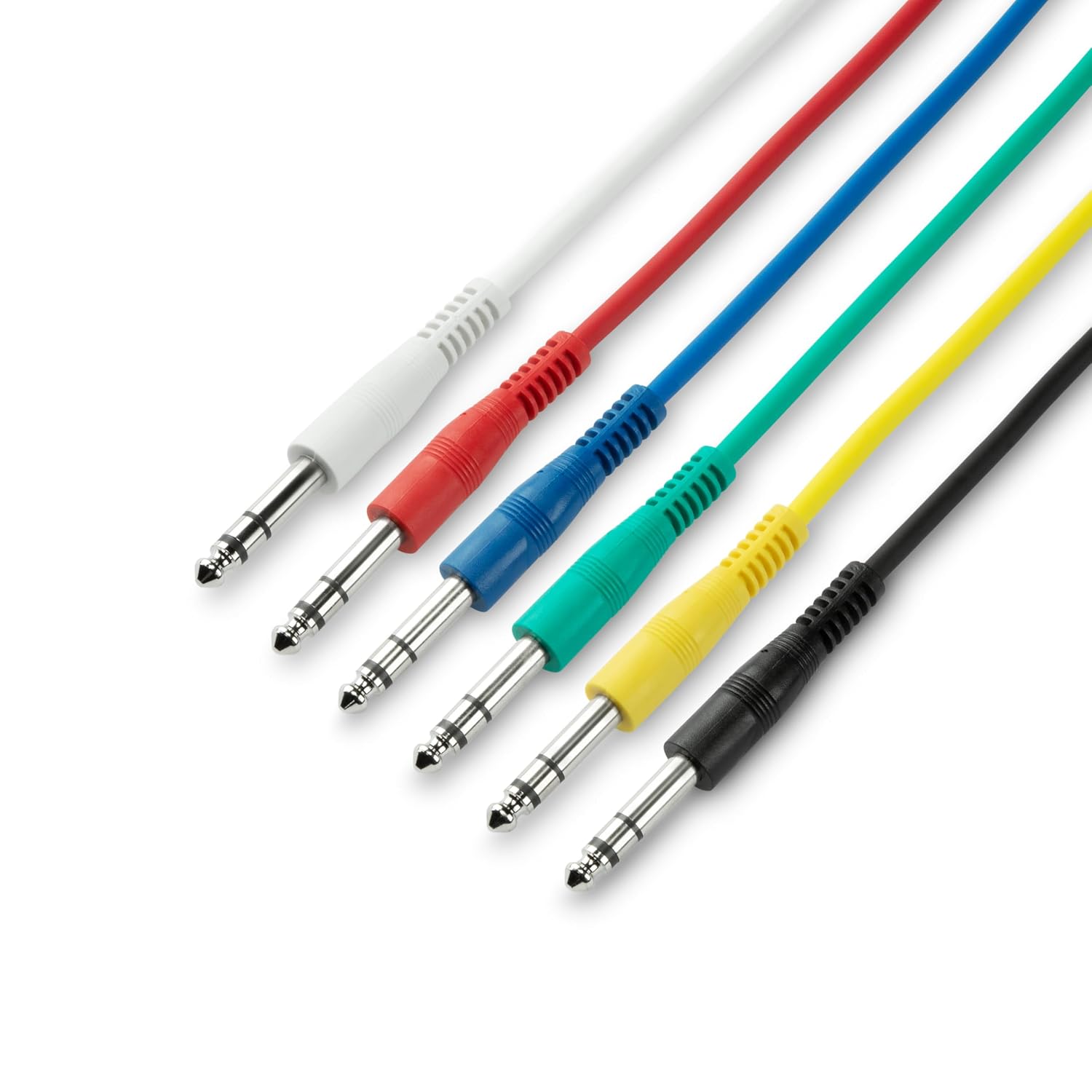 Detalle de Adam Hall K3BVV0060SET jackkabel, svart, 0,6 m med 6,3 mm-kontakter