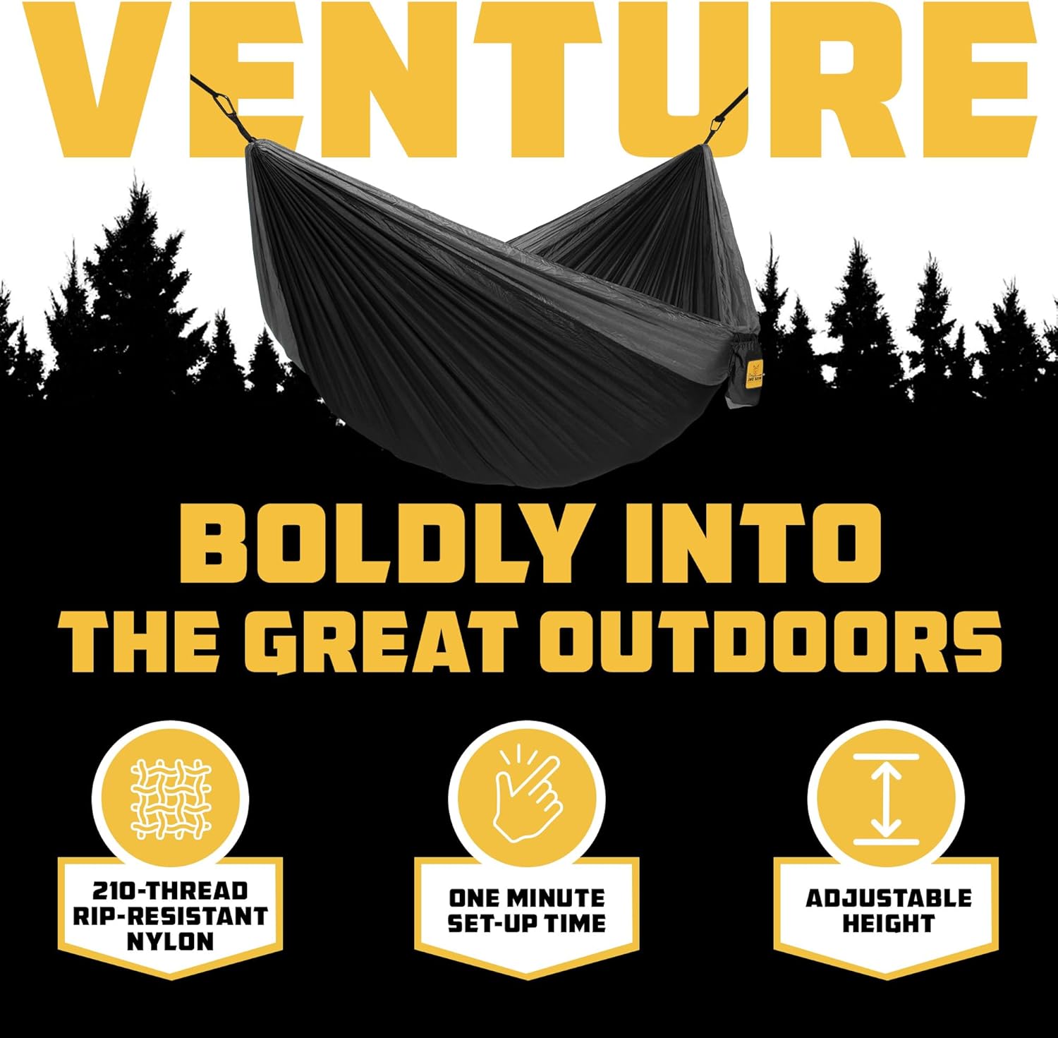 Thumbnail 2 de Wise Owl Outfitters Camping Hammock (500lbs) with 9ft Tree Straps – Single or Double Portable Parachute Nylon