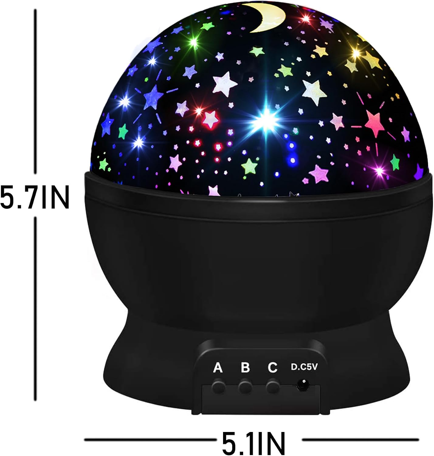 Thumbnail 6 de JKGIFTS 012-1361 Kids Star Projector Night Light, 360° Rotation, 16 Colors