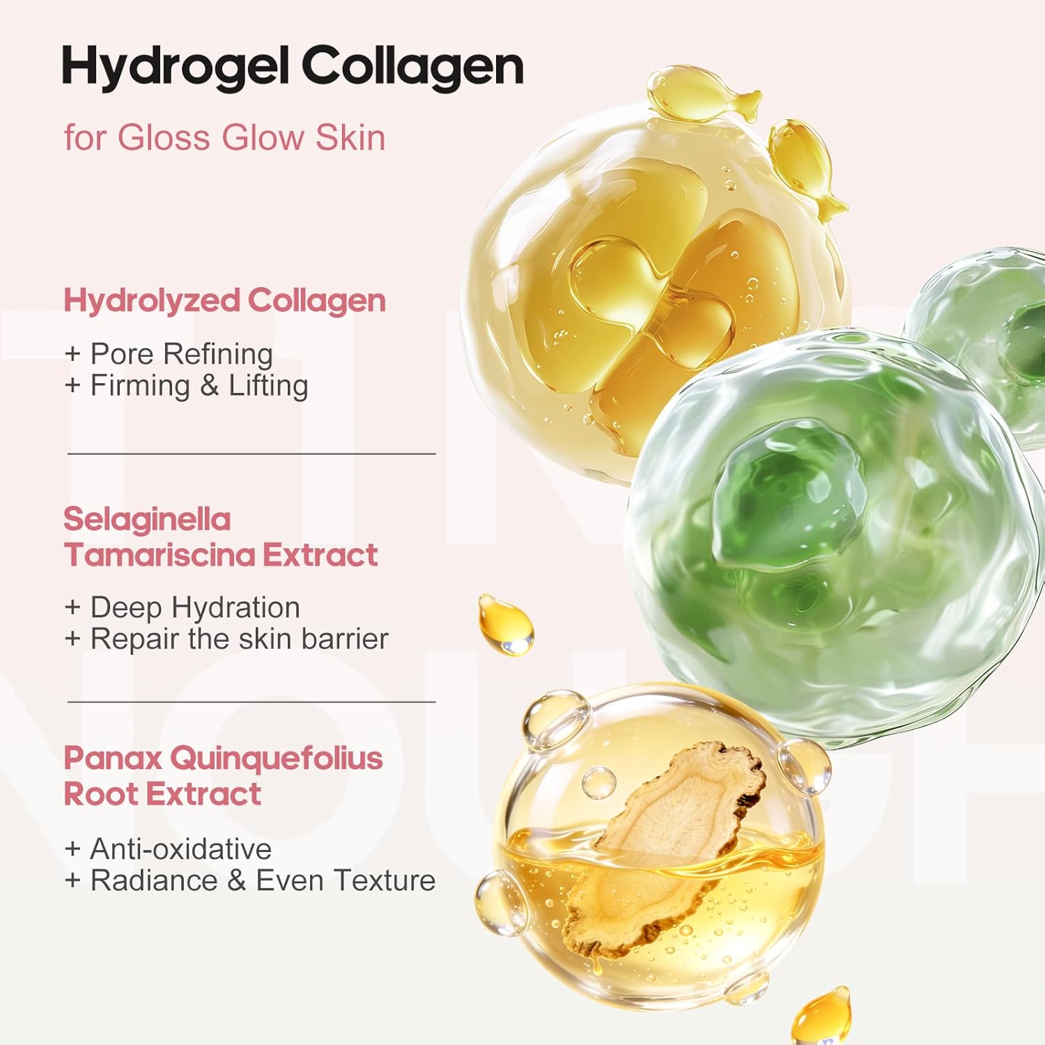 Thumbnail 3 de NLQ Collagen Face Mask Overnight Hydrogel Deep Mask: Glass Skin Hydration & Firming