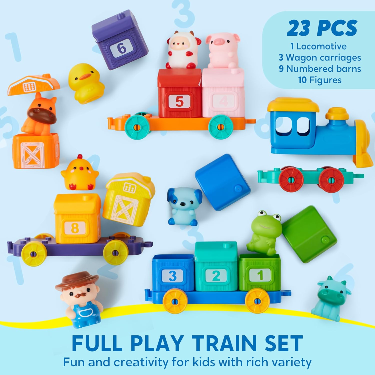 Thumbnail 6 de Play-Act Learning Toy for Toddlers (1–3 Years) Montessori Farm Train with Counting, Matching & Sorting
