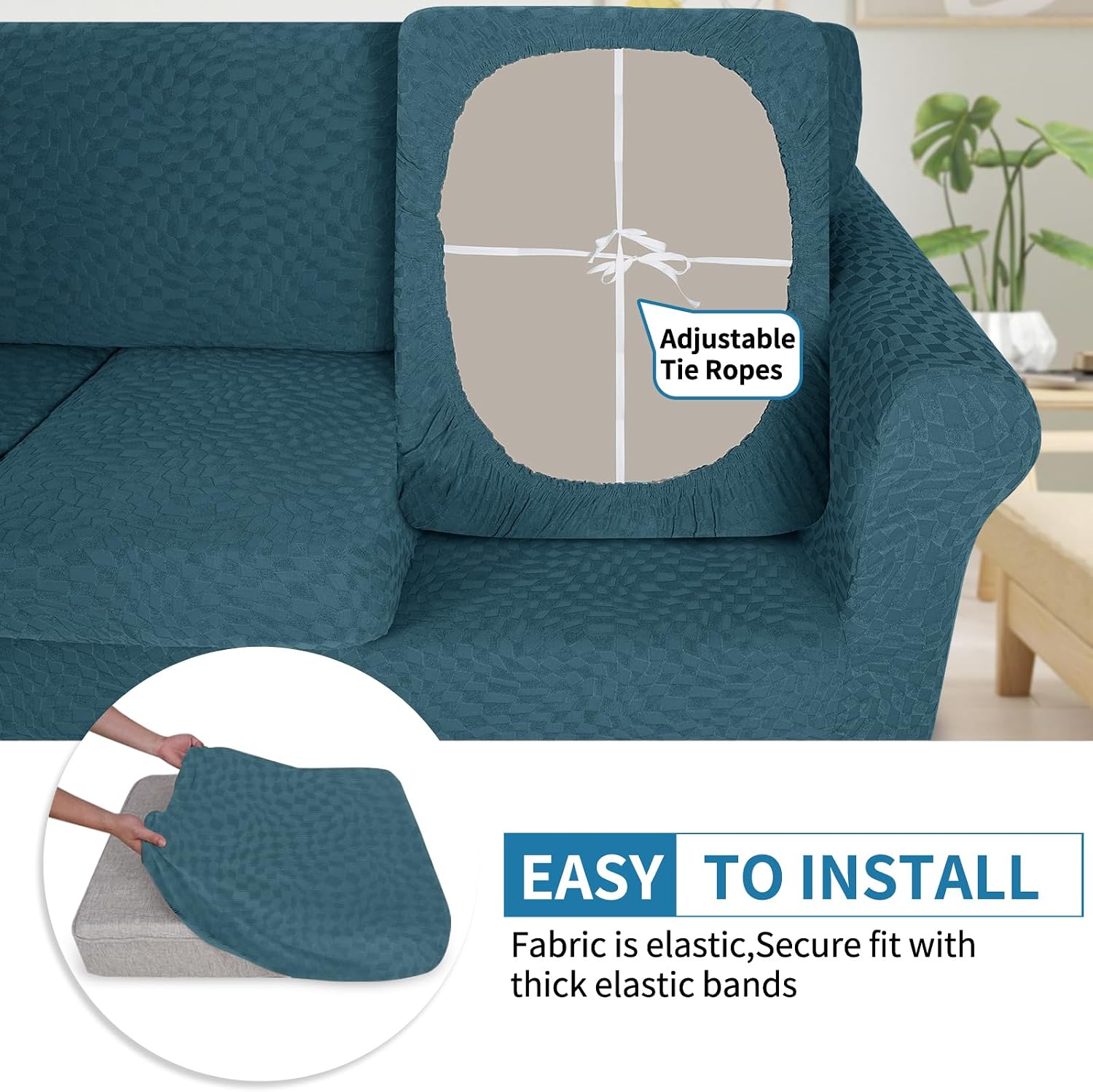 Thumbnail 5 de Ystyle Funda Asiento Sofa 1 Asiento Turquesa