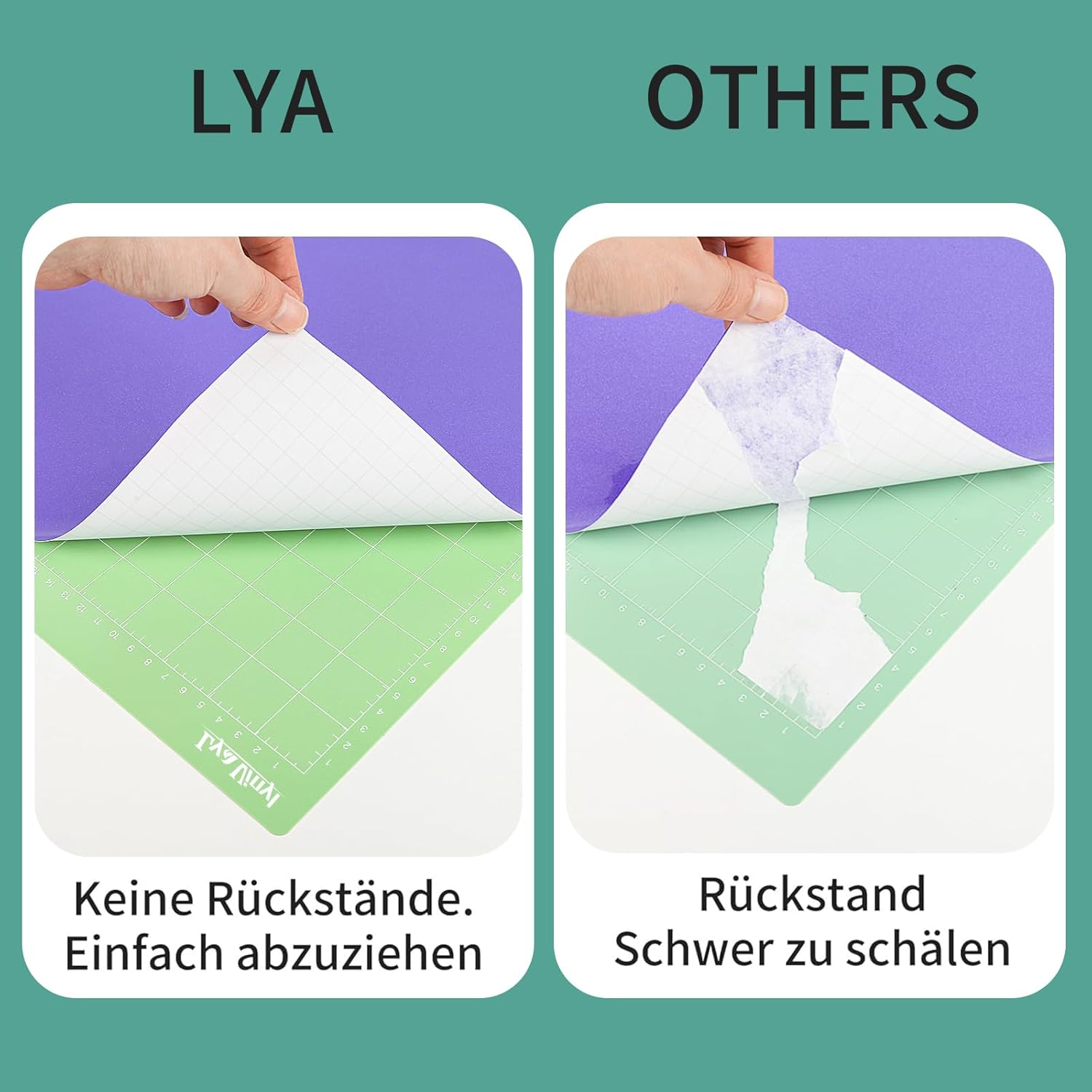 Detalle 1 de Lya Vinyl Schneidematte 30,5×30,5 cm – 4er Set