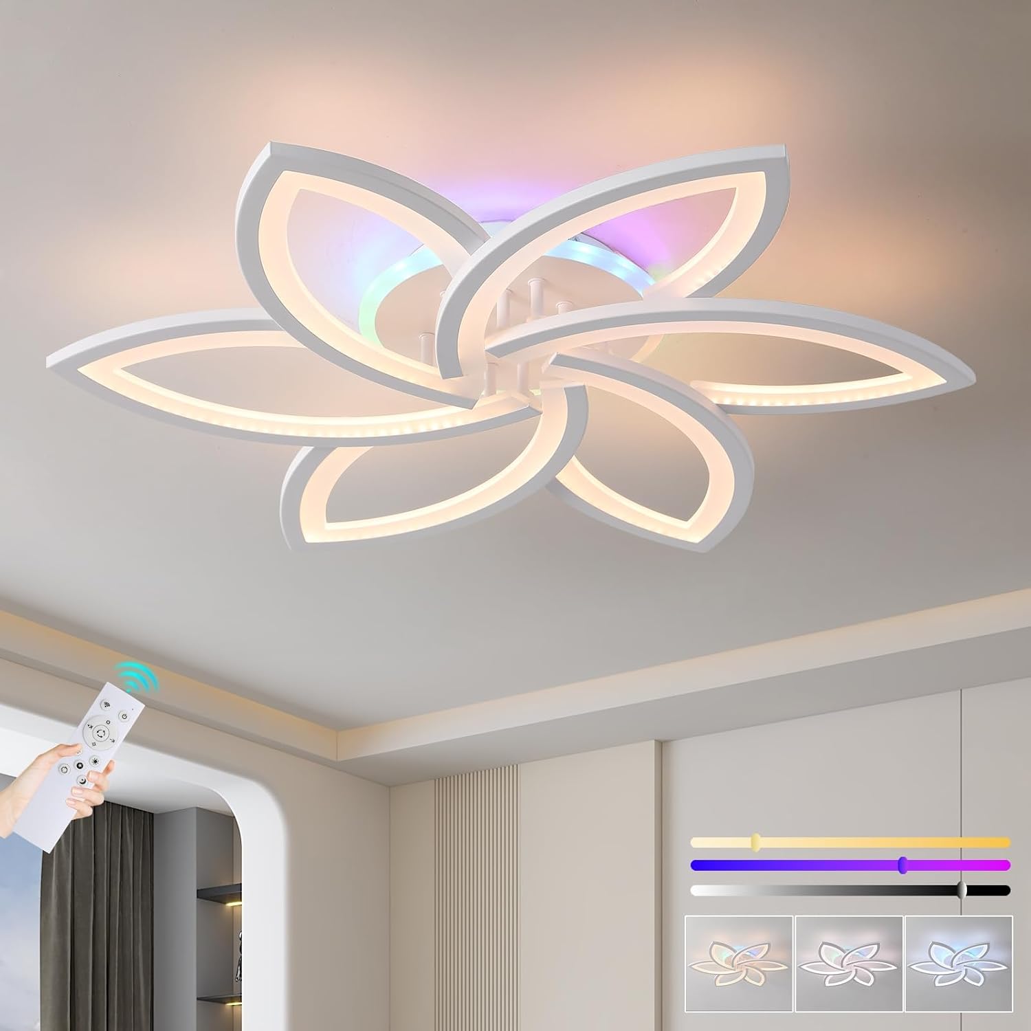 Detalle de ZAITINZ 50W LED dimmable ceiling light RGB