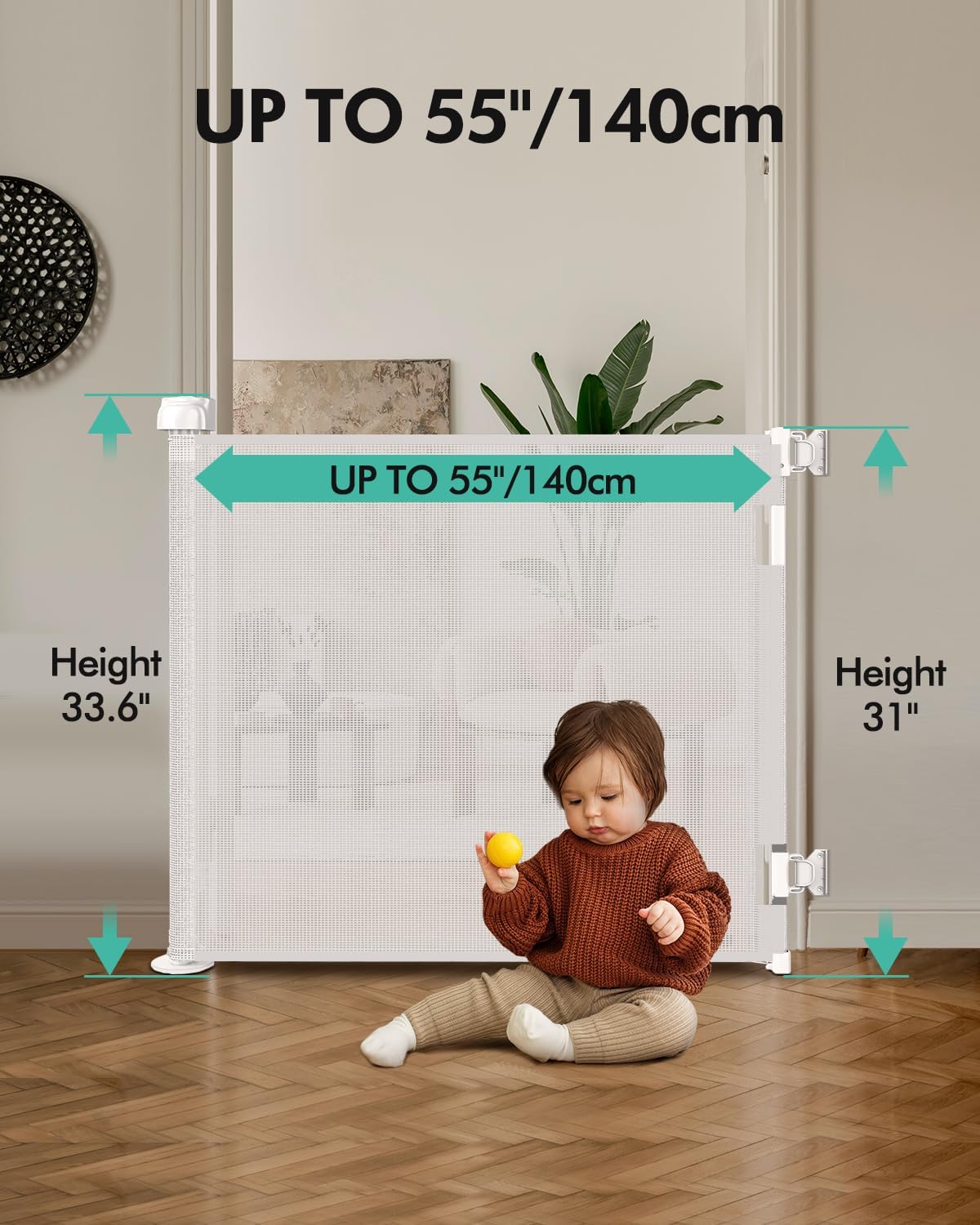 Detalle 2 de Lexixi ibao Retractable Baby Gate 33