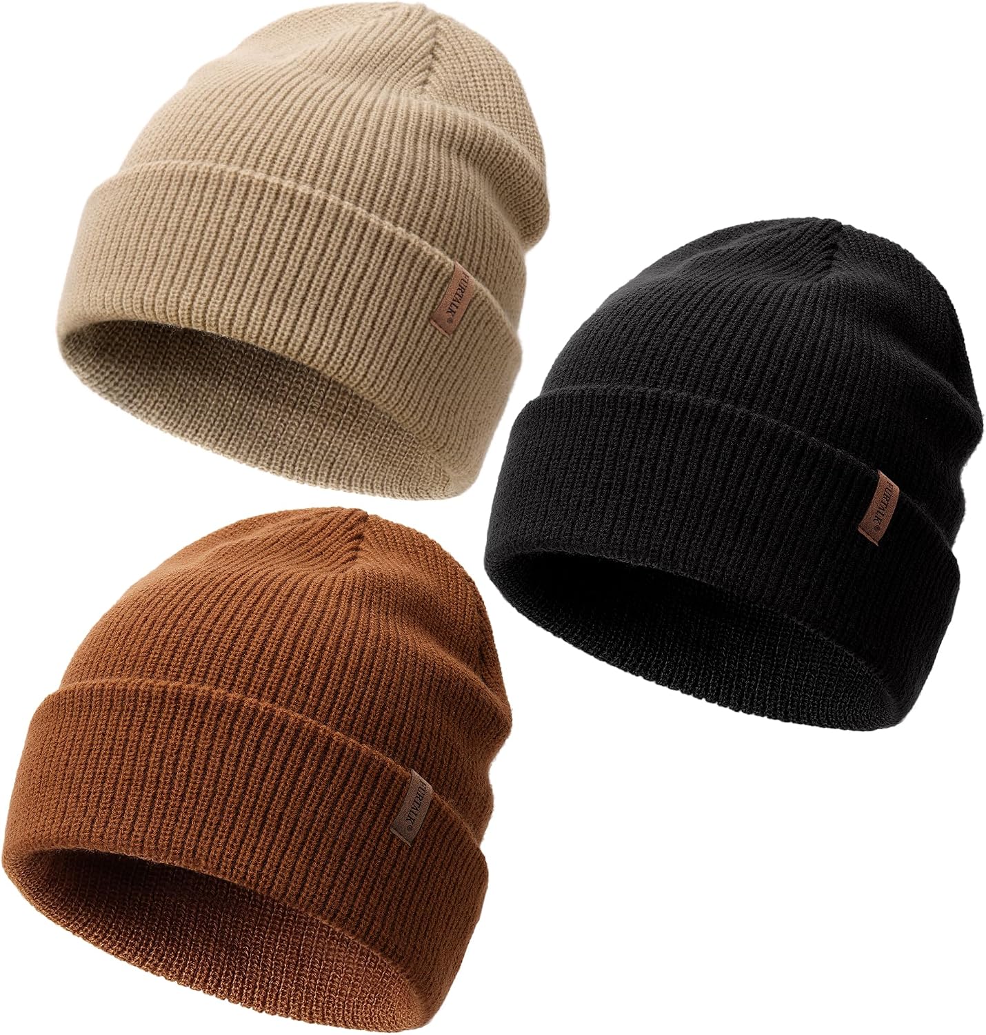 Detalle de FURTALK Kids Winter Beanie, Double-Layer Acrylic Knit with Stretch Fit