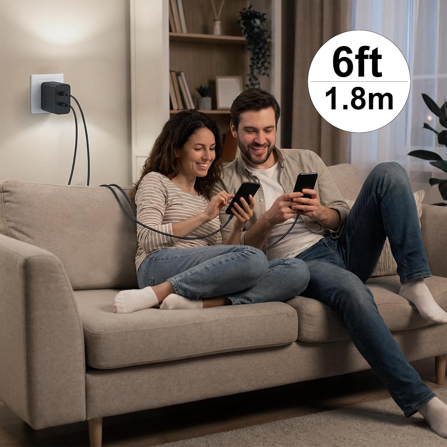 Thumbnail 6 de 36W 2Pack Super Fast USB-C Charger 6FT