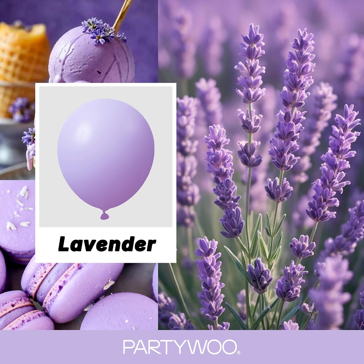 Thumbnail 1 de PartyWoo Lavender Balloons 140 Count