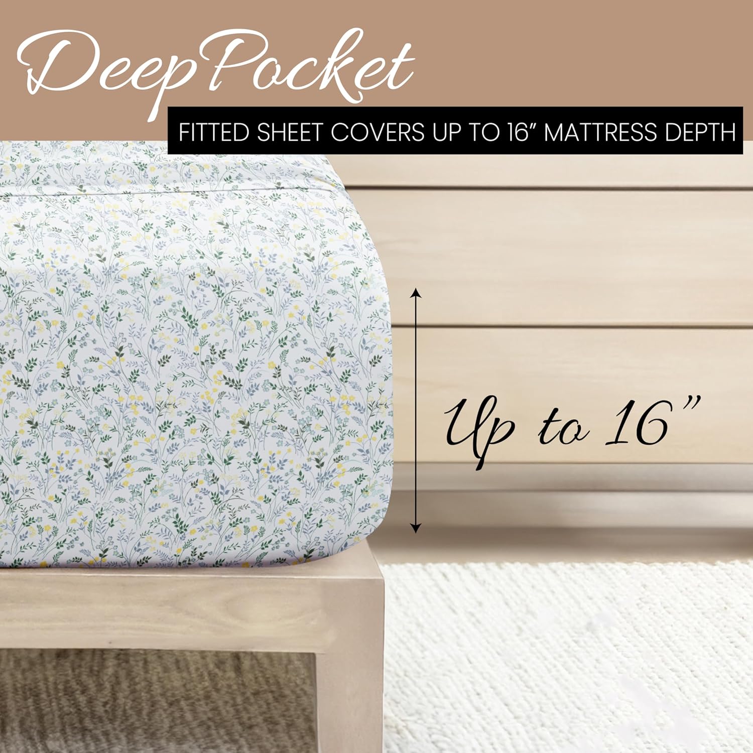Thumbnail 4 de Linen Market Patterned Microfiber Queen Sheet Set 4 Piece – Oeko-TEX Certified Ultra Soft & Wrinkle-Free
