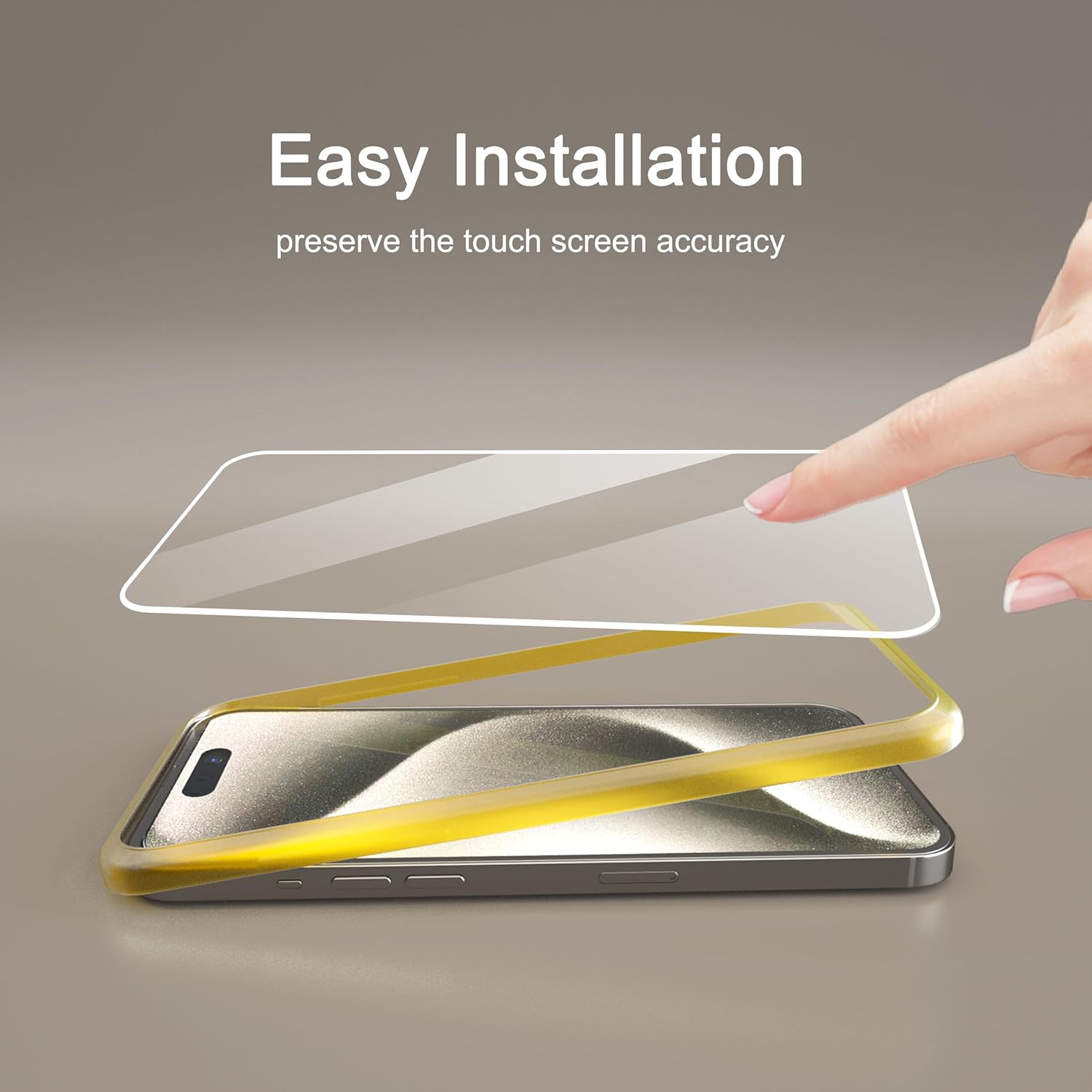 Detalle 2 de Ailun 3 Pack Screen Protector + Camera Lens Protector for iPhone 15 Pro (6.1") with Installation Frame