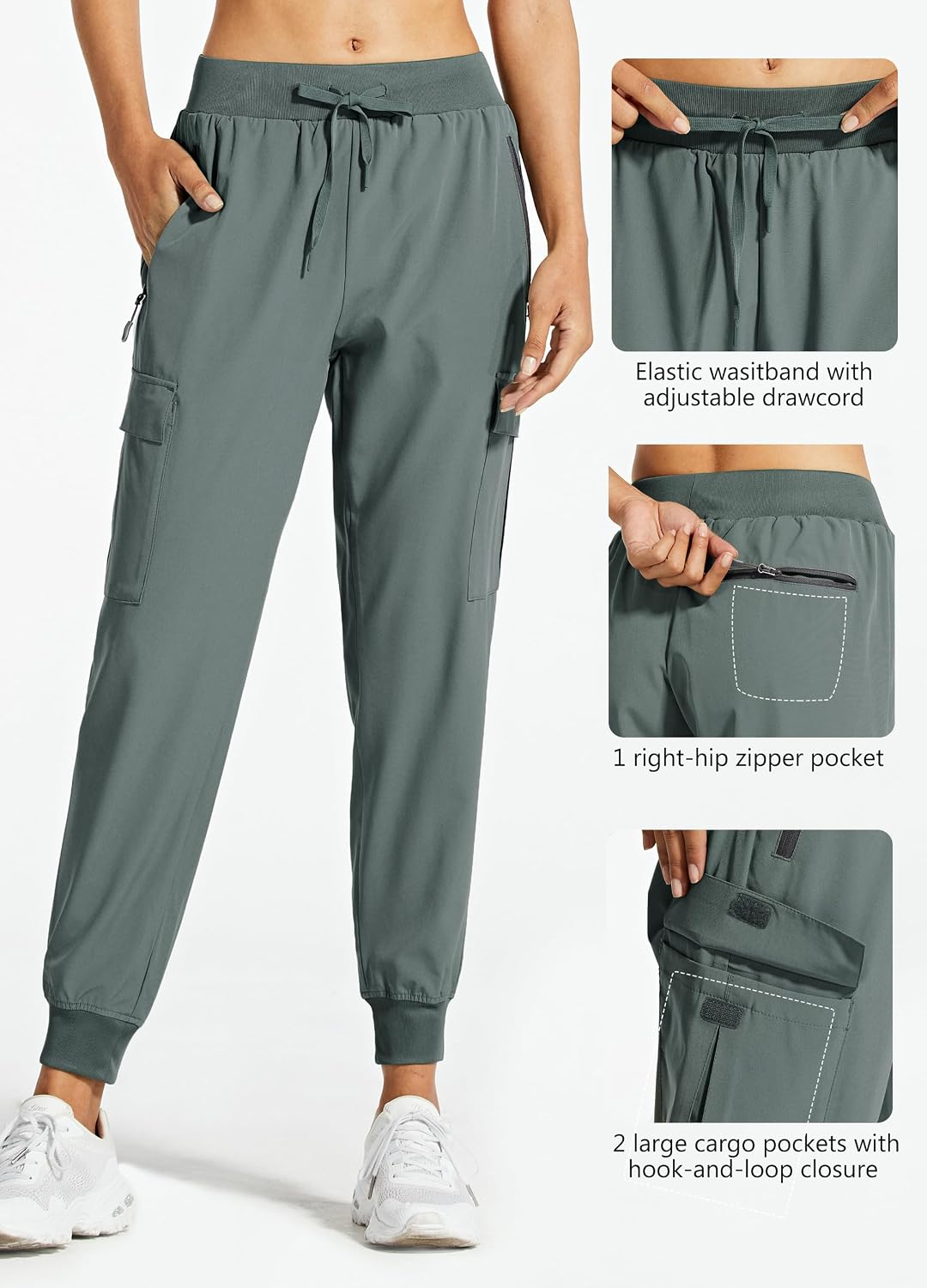 Detalle de Pantalon de randonnée femme Libin léger, imperméable et séchage rapide