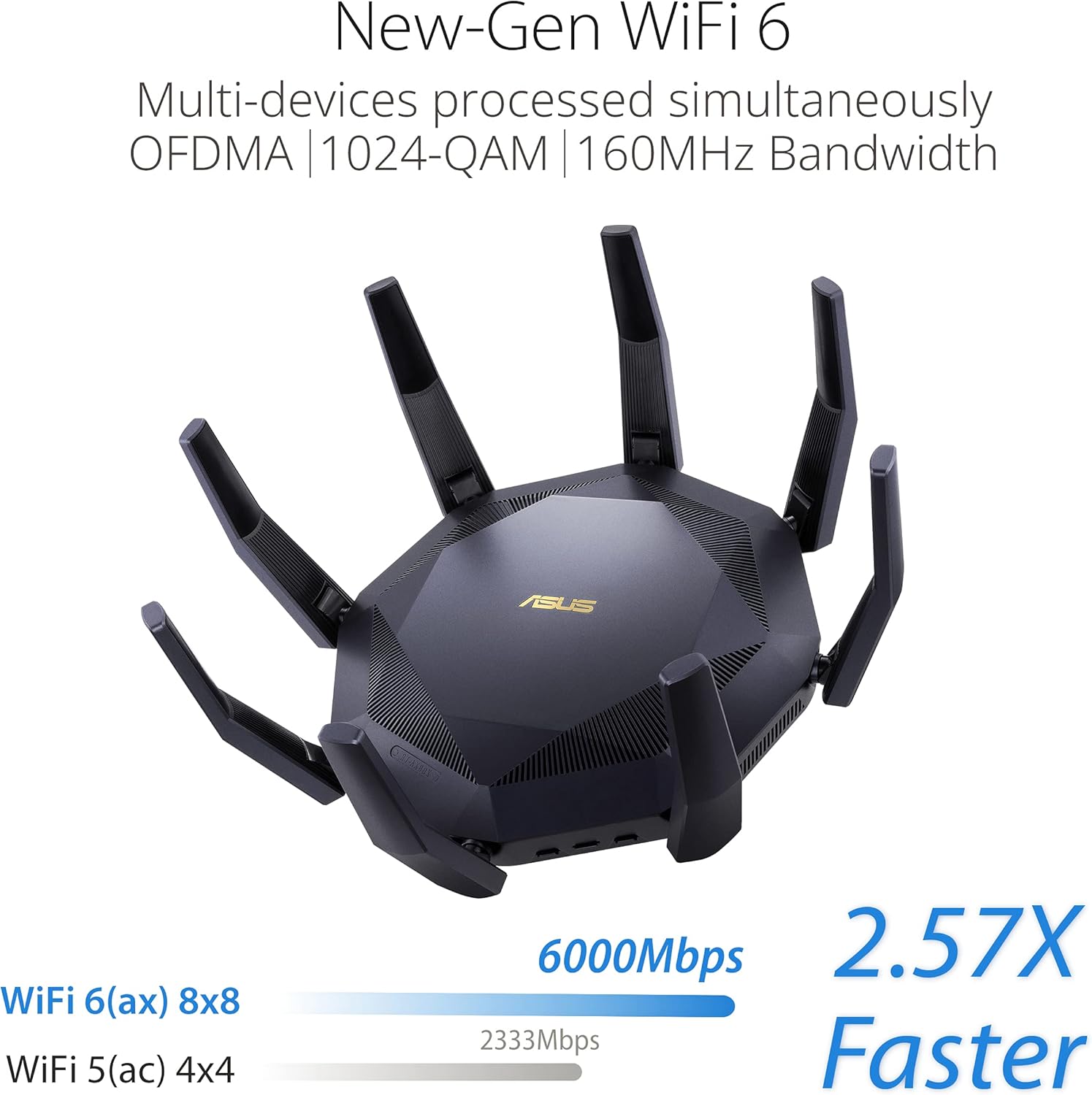Thumbnail 1 de ASUS RT-AX89X routeur Wi-Fi 6 gaming 6000 Mbps