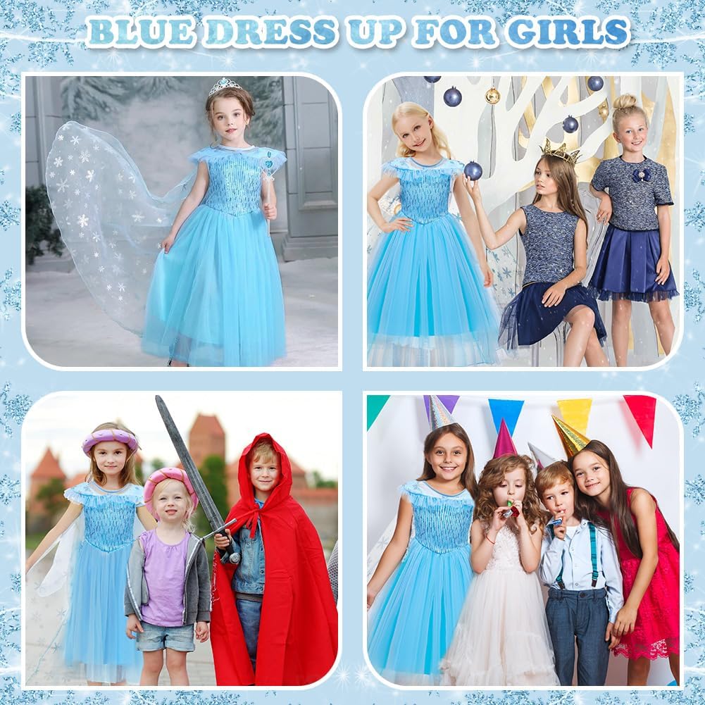 Thumbnail 5 de AYBUY Costume da Principessa per Bambina con Corona, Bacchetta e Accessori - Set Completo