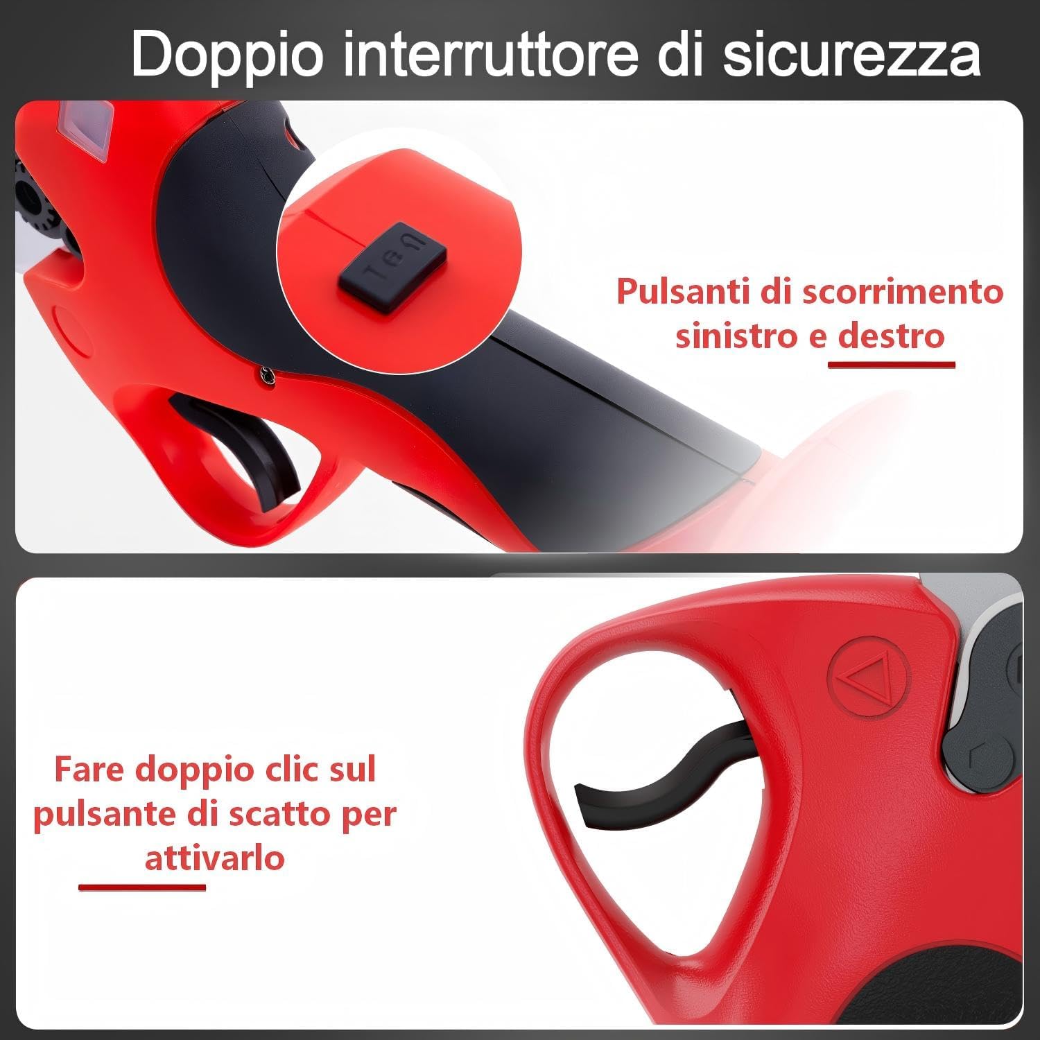 Thumbnail 6 de OUTIGO Forbici da potatura elettriche 40 mm, 2×3000 mAh