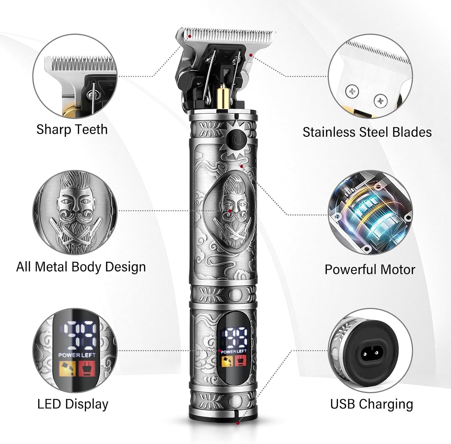 Detalle de GSKY Professional Hair Clippers 10W ✂
