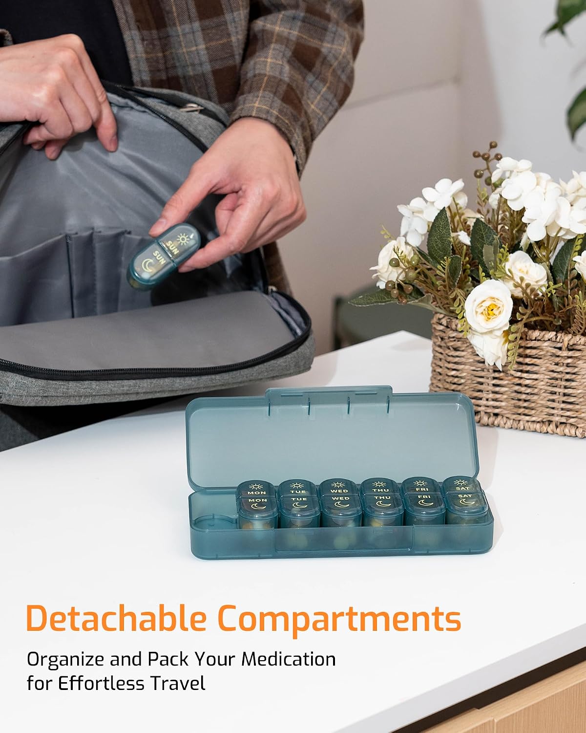 Detalle 2 de Daviky Pill Organizer, 7-Day