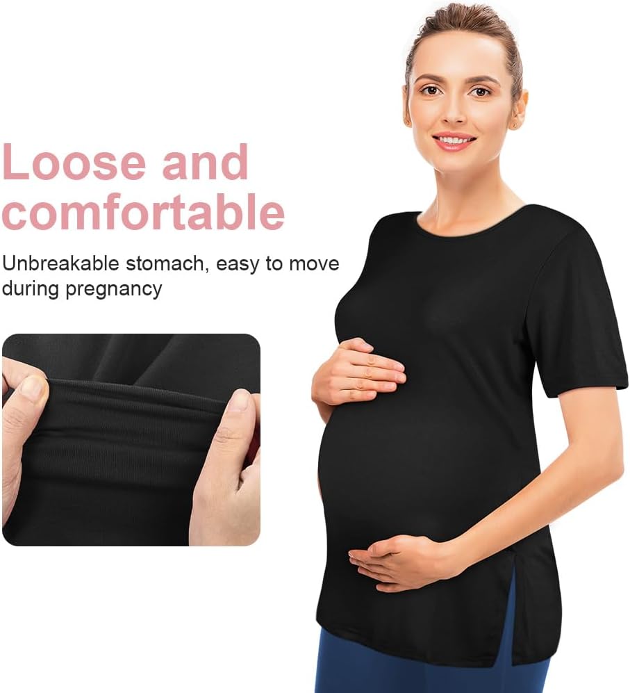 Detalle 2 de Aolso Women's Nursing Shirt with Concealed Zip, Cotton Blend