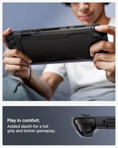 Detalle de Spigen Funda Rugged Armor para Nintendo Switch 2 (2025) – Negro Mate