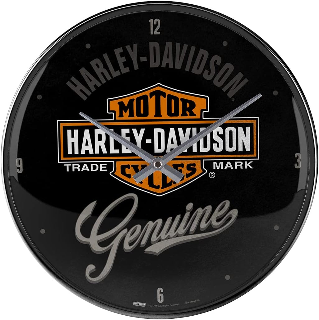 Detalle de Nostalgic-Art Retro zegar ścienny Harley – Genuine, analogowy, Ø 31 cm