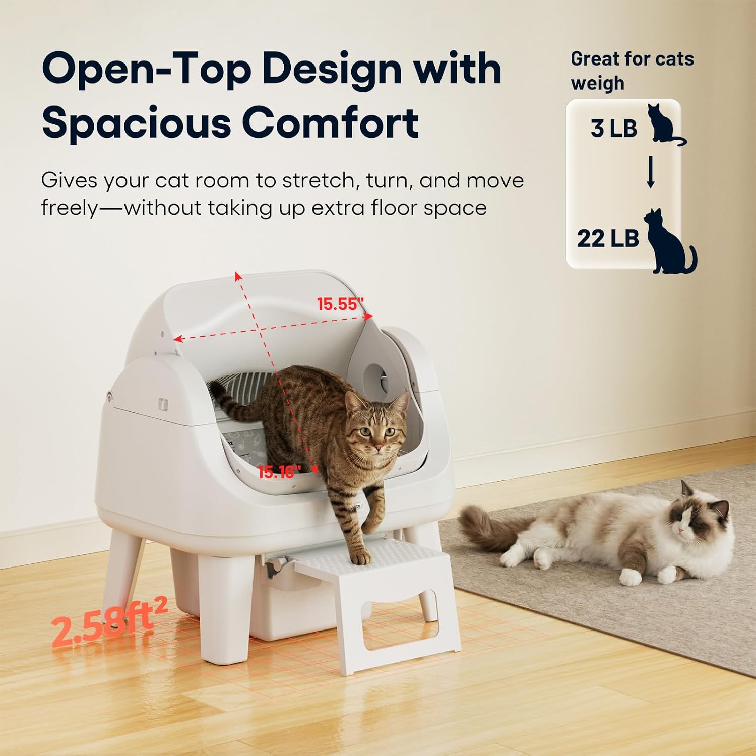 Thumbnail 2 de PetPivot Automatic Cat Litter Box, Open-Top