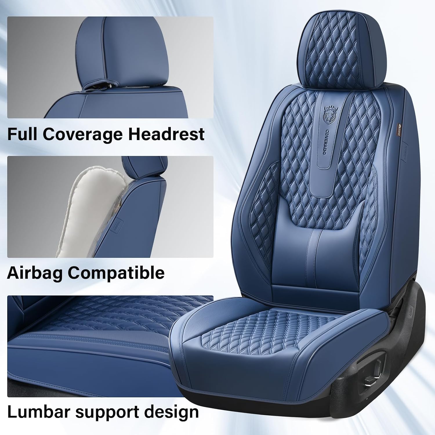 Detalle de Coverado Front Seat Covers in Nappa Leather