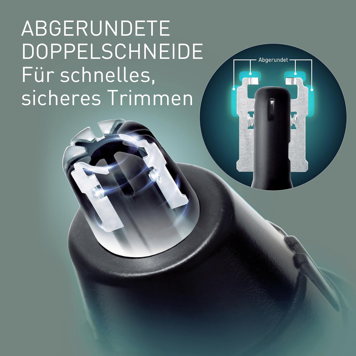 Detalle 2 de Panasonic ER-GN300-K503 Nasenhaarschneider – Präziser Trimmer für Nase, Ohren und Augenbrauen