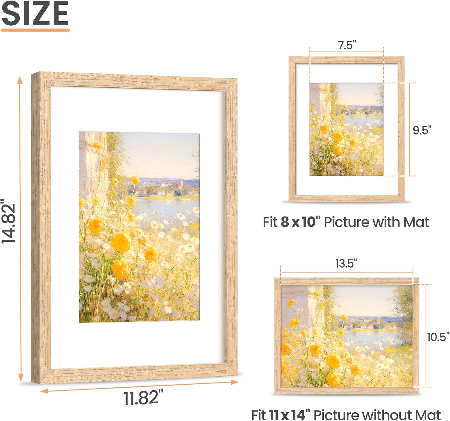 Detalle de upsimples Wooden Picture Frame 11x14