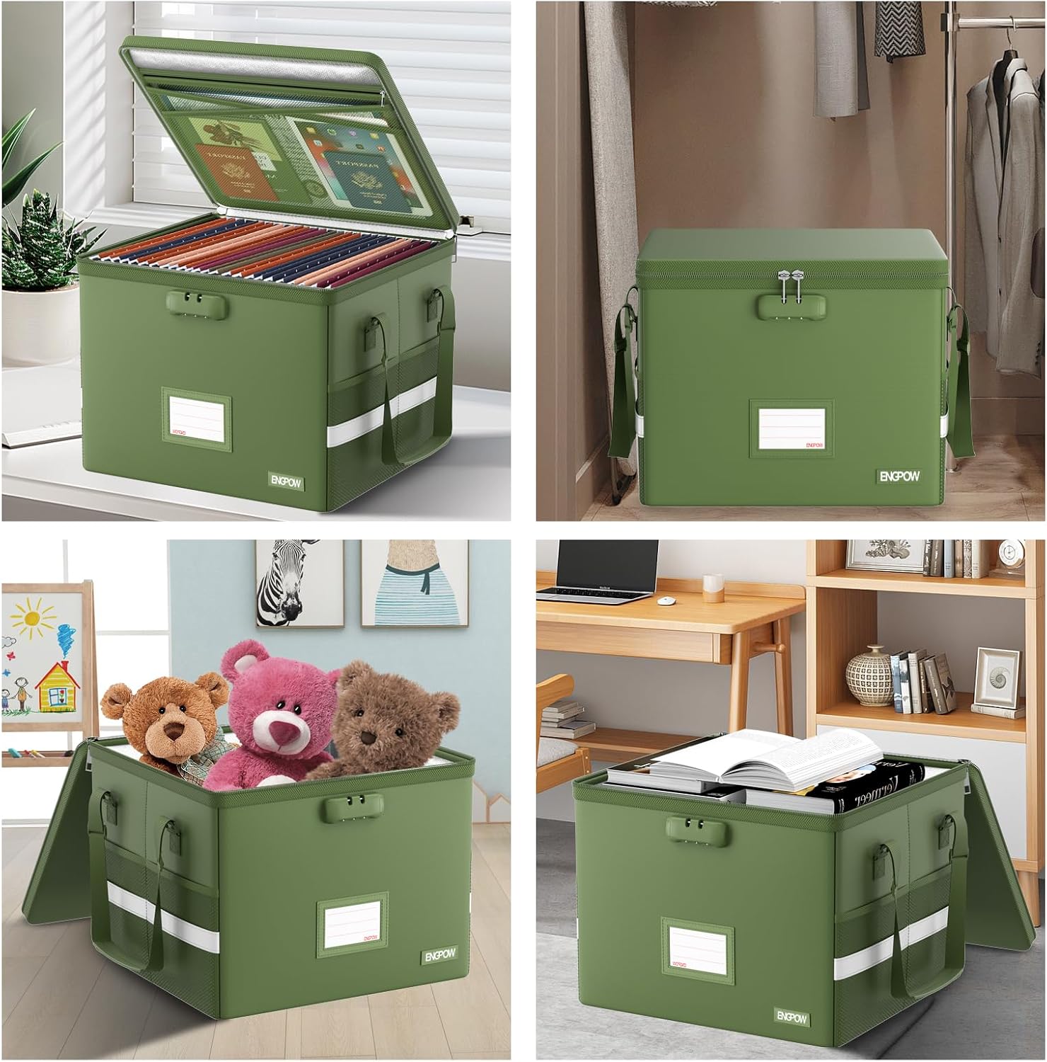 Thumbnail 6 de ENGPOW EG128GRXNEW Fireproof File Box, 5200°F, Collapsible and Lockable