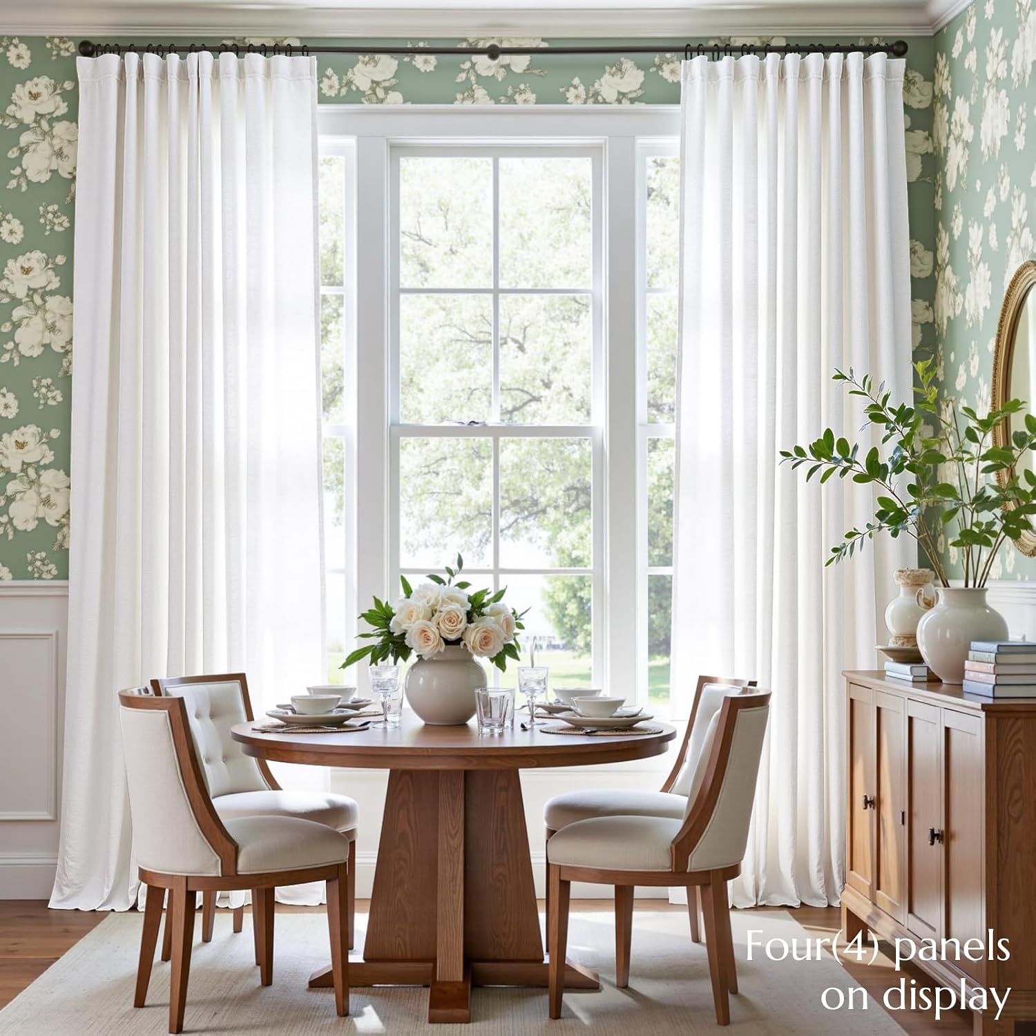 Detalle 2 de Jinchan Linen Curtains, 50 x 120 Inch