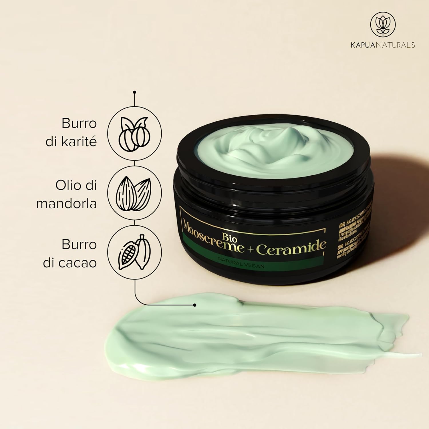 Detalle de Crema BIO Antirughe al Muschio 100 ml con MossCellTec™ – idratazione e protezione della barriera cutanea