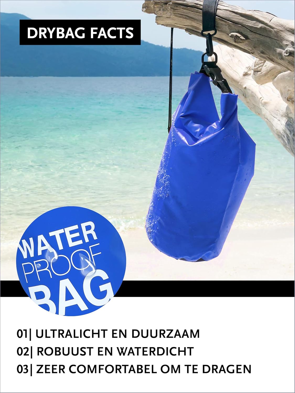 Detalle 2 de DonDon W-BAG-pnt drybag van 500D PVC met verstelbare schouderriem