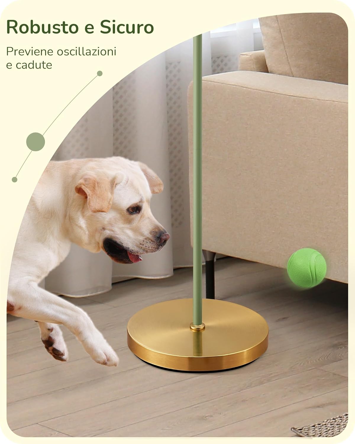 Thumbnail 2 de EDISHINE Lampada da Terra Retro in Cotone-Lino con Struttura in Metallo, LED 2700K Inclusa, verde-grigio