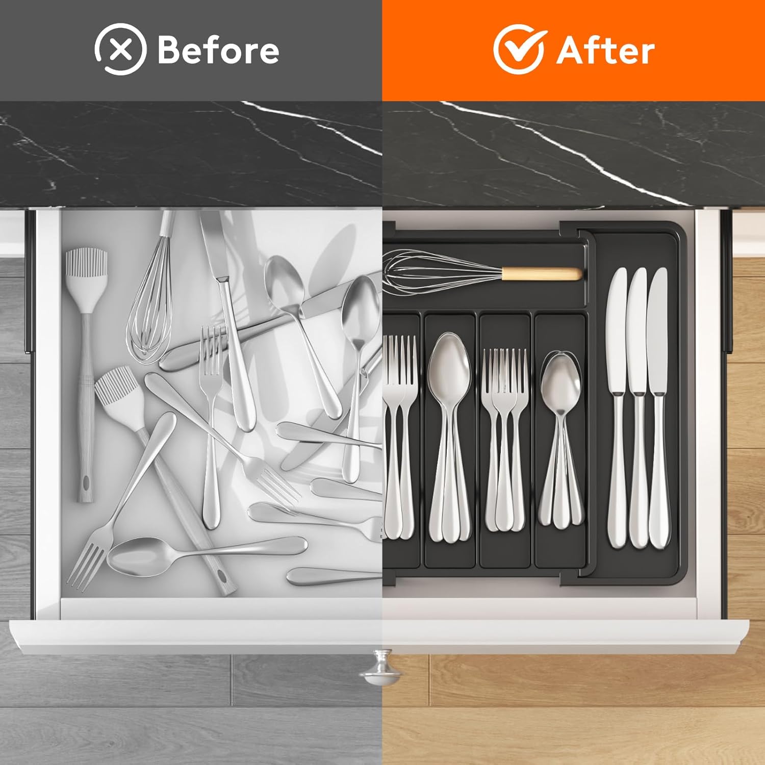 Detalle 2 de Lifewit Expandable Silverware Organizer ⚖