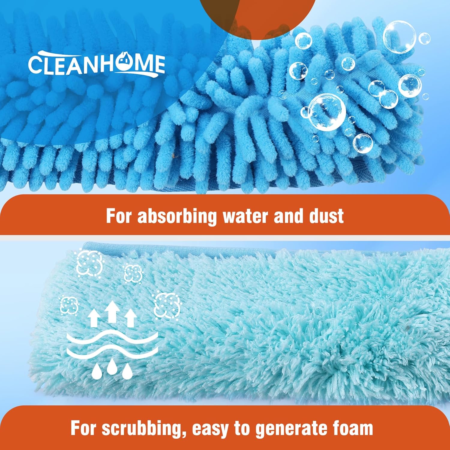 Thumbnail 3 de CLEANHOME telescopic window cleaner tool with rotatable squeegee and 6-pole sections (max 92.52in)